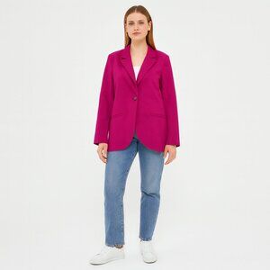 Zimo Italy Hot Pink Blazer Jacker Single Button Size Large